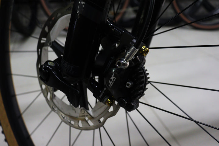 Kit Mordazas (calipers) MTB disco 180-160 mm - Dorado